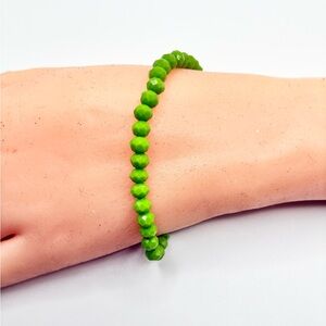 Vibrant Green Beaded Bracelet